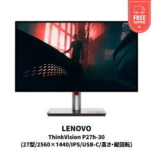 �y�V�i ���[�zThinkVision P27h-30(27�^/2560×1440/IPS/USB-C/�����E�c��])
