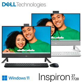 【新品/即納】Inspiron 27 (7720) フレームレス デスクトップ ホワイト 第13世代 インテル® Core i7-1355U メモリ16GB 1TB PCIeSSD WiFi 6E ワイヤレスマウス キーボード付