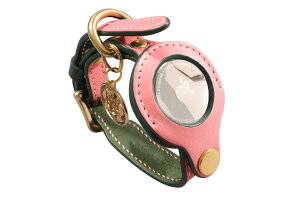 yViAEgbg  zROSES PINK LEATHER DOG DOG COLLAR - AIRTAG EDITION [YsN U[ hbOJ[ - AirTagΉf