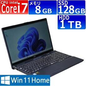 中古パソコン | 富士通 | LIFEBOOK AH77/D1 FMVA77D1LG | Windows11 ノートPC 一年保証 第8世代 Core i7-8565U 1.8(～最大4.6)GHz MEM:8GB SSD:128GB(M.2 SATA)+ HDD:1TB ブルーレイドライブ 無線LAN:あり フルHD テンキー Webカメラ内蔵 Win11Home64Bit | ACアダプター付属