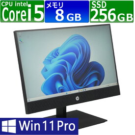 中古パソコン | HP | ProOne 600 G4 All-in-One | Windows11 | 一体型 | 一年保証 | 第8世代 | Core i5 8500T 2.1(～最大3.5)GHz | MEM:8GB | SSD:256GB(NVMe) | DVD-ROM | 無線LAN:なし | Webカメラ内蔵 | フルHD | Win11Pro64Bit | ACアダプター付属