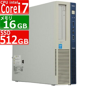中古パソコン NEC Mate MKH32B-3 Windows11 デスクトップ 一年保証 第8世代 Core i7 8700 3.2(～最大4.6)GHz MEM:16GB SSD:512GB(NVMe) DVDマルチ 無線LAN:なし グラフィックボードGeforce GT 730 搭載 Win11Pro64bit