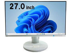 【中古美品】TF:NEC　LCD-E271N　27インチ IPS ワイド 27型 3辺狭額縁　ベゼルレス 中古液晶モニター(ディスプレイ)フルHD高解像度(1920×1080)/ノングレア(非光沢)/ D-Subx1 /HDMIx1 /DisplayPortx1 / スピーカー付き　 中古パソコン安心保証【3ケ月保証】