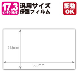 17.3インチ(16:9) オーダーカット(汎用サイズ) Perfect Shield【反射低減】保護フィルム (フィルムサイズ 縦:215mm×横:383mm・サイズ調整可)