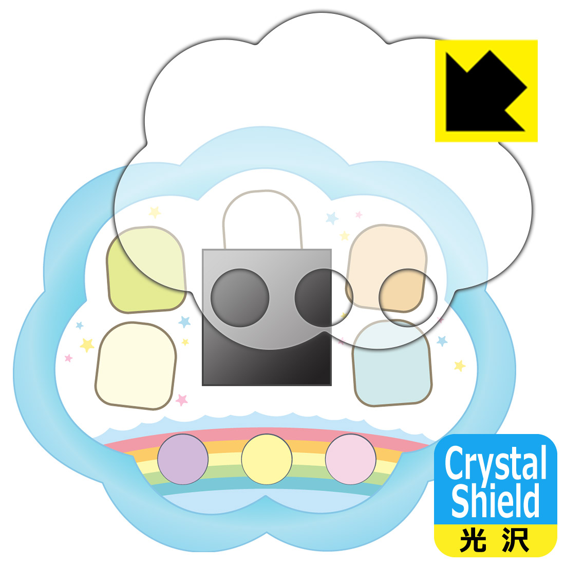 Crystal Shield すみっコぐらし すみっコキャッチ 用 液晶保護フィルム (3枚セット) 日本製 自社製造直販