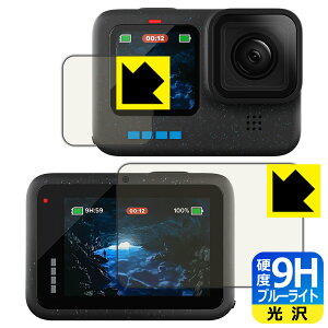 9H高硬度【 ブルーライトカット 】保護フィルム GoPro HERO12 Black/HERO11 Black/HERO10 Black/HERO9 Black (メイン用/サブ用) 日本製 自社製造直販