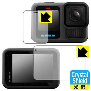 Crystal Shield�y ���� �z�ی�t�B���� GoPro HERO13 Black (���C���p/�T�u�p) 3���Z�b�g ���{�� ���А�������