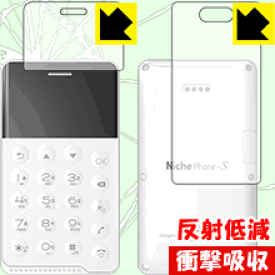 衝撃吸収【反射低減】保護フィルム NichePhone-S (両面セット) 日本製 自社製造直販