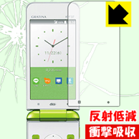 衝撃吸収【 反射低減 】保護フィルム GRATINA KYF37 日本製 自社製造直販
