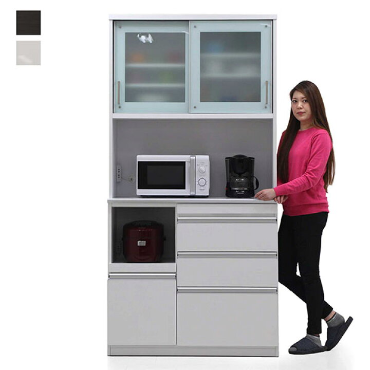 楽天市場 食器棚 完成品 引き戸 幅100 白 ダイニングボード キッチンボード スライド レンジ台 大型レンジ対応 レンジボード キッチン 収納 引き出し ストッカー 家電収納 ホワイト ブラウン コンセント モイス 光沢 艶 おしゃれ 清潔感 シンプル 大容量収納 日本製 楽天市場 食器棚 完成品 引き戸 幅100 白 ダイニングボード キッチンボード スライド レンジ台 大型レンジ対応 レンジボード キッチン 収納 引き出し ストッカー 家電収納 ホワイト ブラウン コンセント モイス 光沢 艶 おしゃれ 清潔感 シンプル 大容量収納 日本製