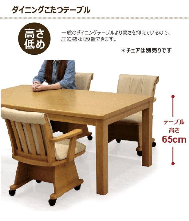 楽天市場】【マラソン期間中全品ポイント10倍】ハイタイプこたつ 4人用 