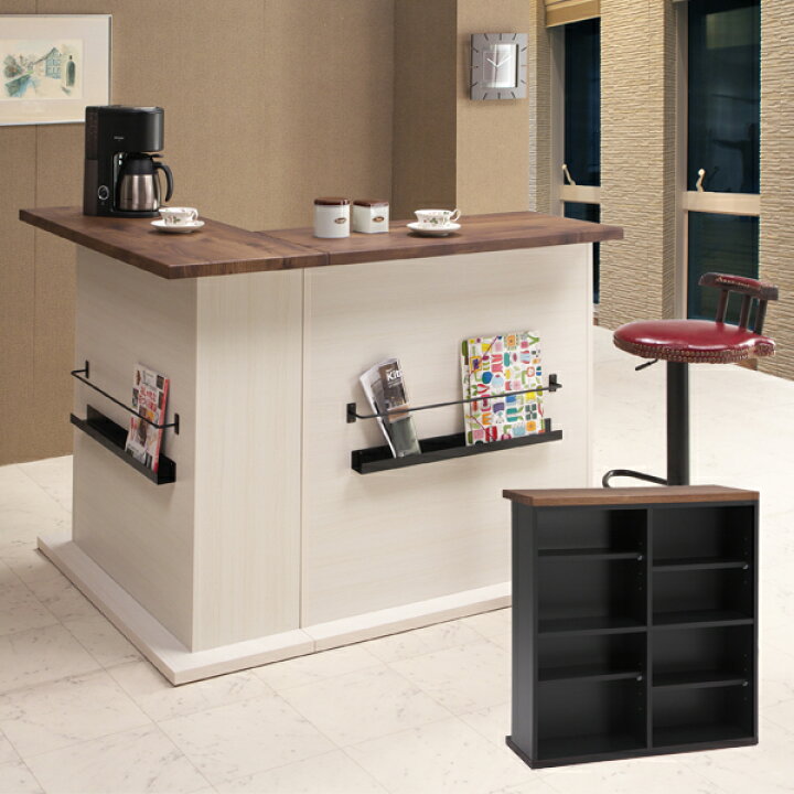 楽天市場 国産 バーカウンター カウンターテーブル 間仕切り テーブル 幅95cm 完成品 ホワイト ブラック 選べる2色 両面 キッチンカウンター オープンタイプ 白 黒 魅せる収納 キッチン収納 目隠し 北欧 インテリア モダン おしゃれ 木製 日本製 送料無料 家具通販