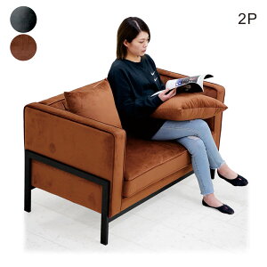 ベルベットソファ 2人掛け ソファー コンパクト ベルベット 家具 生地 高級ソファー 2人掛けソファ 二人掛けソファ 2人掛けソファー スチール 2人掛けチェアー ウレタン 座り心地 硬め グレ