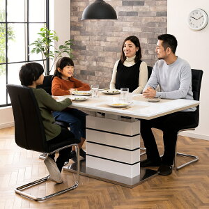 伸長式ダイニングテーブルセット 4人掛け 白 ホワイト ハイバックチェア リビング カンティレバーチェア 伸縮ダイニングテーブル 幅160cm 幅200cm ダイニングテーブル 伸縮 セッ ト 5点セット