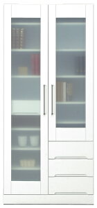 鏡面 食器棚 キッチンボード 80幅 高さ180cm ダイニングボード キッチン 収納 完成品 ホワイト 白 ハイタイプ 80 奥行45cm 移動棚 棚調節 壁面収納 大川家具 日本製 シンプル 北欧 木製 送料無料