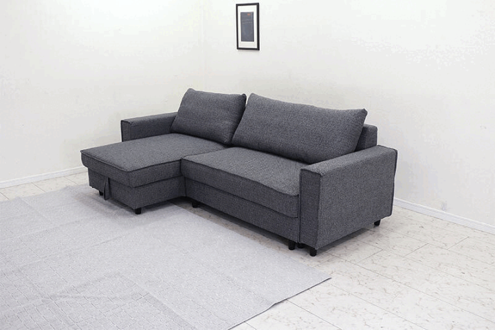 楽天市場】収納付きソファー 3人掛け カウチソファー 座面が広い 伸縮