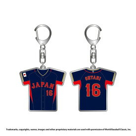 2023 WBC 選手 大谷翔平 16番ユニフォーム 型 キーホルダー ( ビジター )