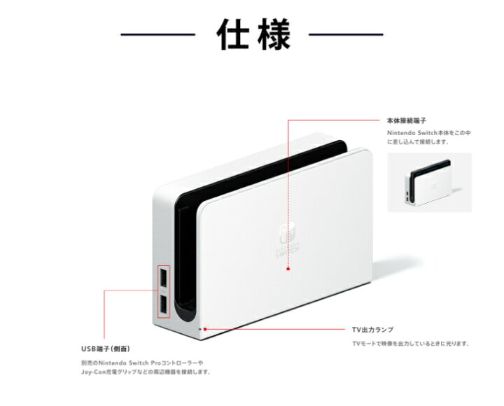楽天市場】◎ Nintendo Switch ドック セット（ 有機ELモデル 