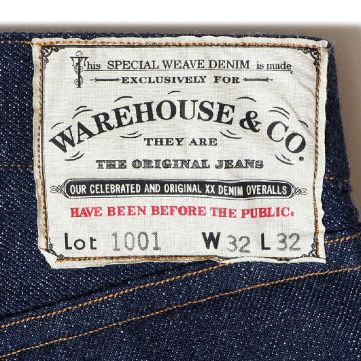 楽天市場】WAREHOUSE & CO.Lot 1001 【1901 NO.2 MODEL】NON WASH 