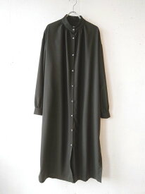 Honnete オネットLONG SLEEVE GATHER ONEPIECECordura mix Wool Sergeワンピース