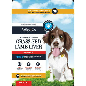 【ベイリーコー】　Bailey+Co　フリーズドライ　牧草飼育ラムレバー　70g