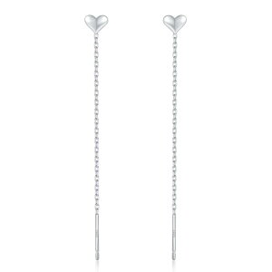 《金属アレルギー対応》ピアス シルバーピアスチェーンアメリカンピアス シルバーピアス シルバー Silver925 ハート ゴールドコーティング プレゼント プチギフト 贈り物 専用収納ケース付