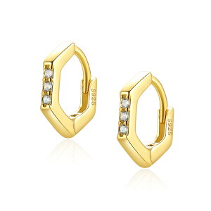 《金属アレルギー対応》ピアス シルバーピアスシルバー Silver925 ゴールド 18Kコーティング フープピアス シルバーピアスCZダイヤ 小ぶり ミニ ギフト 贈り物 収納ケース付 Peacetachio