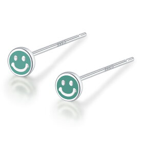 ＼30％offクーポン 店内全品2点以上で／ピアス スターリングシルバー シルバー 金属アレルギー対応 シルバー925 Silver925ミニサイズ 小ぶり 小さめ 小さい 目立たない 華奢 シンプル ひかえめ スマイル スマイルマーク にこちゃんマーク ニコチャン 元気 Peacetachio