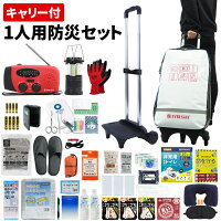 防災セット 1人用 底まで開く防災リュック キャリーカート キャスター 防災士監修 防災リュック 非常食 保存水 2way 防災ラジオ 簡易トイレ 救急セット 懐中電灯 衛生用品 警戒レベル4 避難 L4TPCR01