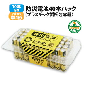 10年保存 兼松 防災電池 単4乾電池 40本パック アルカリ乾電池 単4形 単四形 乾電池 単4 長寿命 防災備蓄品 ローリングストック 東京防災 非常用 電源 バッテリー 停電対策 防災グッズ 防災セ