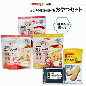 【6/1限定!確率1/2 最大100％P還元】1000円ポッキリ! 3種類から選べる おやつセット 非常用 安心米おこげ コンソメ 梅 カレー ウェットティッシュ バランスクッキー 非常食セット 災害用 保存食セット 防災 おやつ お菓子 TYP02