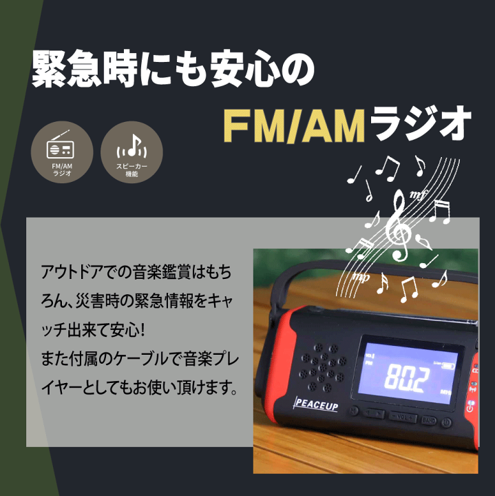 楽天市場】防災ラジオライト 10年保存電池付き 単4乾電池
