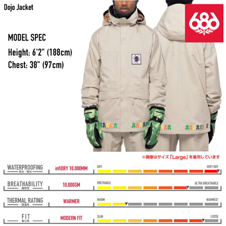 楽天市場】2022-23 686 DOJO JACKET Putty Snowboards Wear シックス  