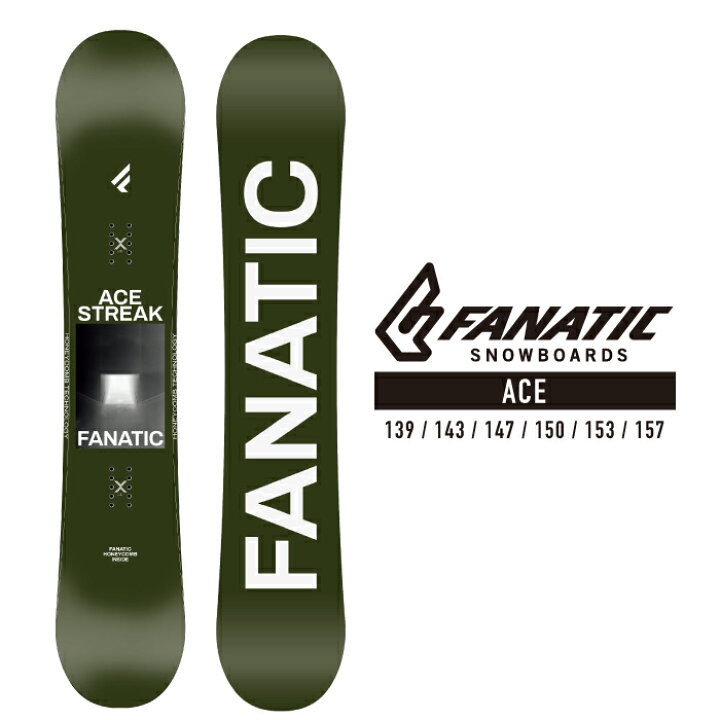 楽天市場】2022-23 FANATIC ACE Dark Green スノーボード 板 メンズ  