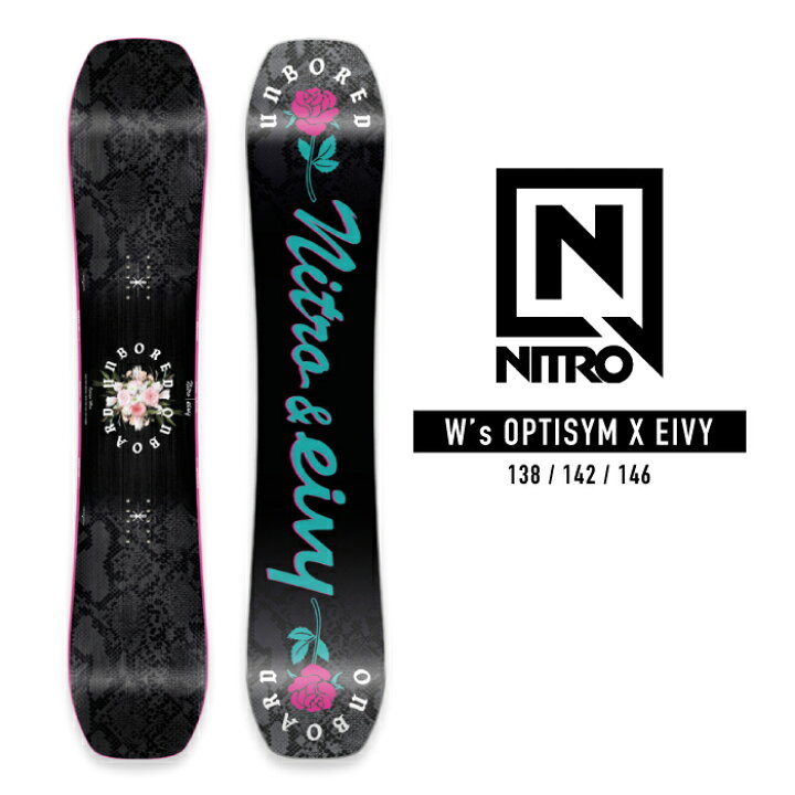 楽天市場】2022-23 NITRO WOMENS OPTISYM X EIVY スノーボード 板 