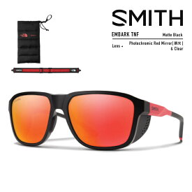 2022-23 SMITH EMBARK TNF Matte Black/Horizon Red/CP Polarized Red Mirror 205001806 SUNGLASS サングラス スキー スノーボード スミス エンバーク ノースフェイス 2023 日本正規品