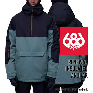 2023-24 686 MEN'S RENEWAL INSULATED ANORAK Cypress Green Colorblock VbNXGCgVbNX Nn` Xm[{[hEFA Y AmbN WPbg 2024 {Ki