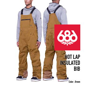 2023-24 686 MEN'S HOT LAP INSULATED BIB Breen シックスエイトシックス ロクハチ スノーボードウェア メンズ ビブパンツ 2024 日本正規品