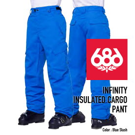 2023-24 686 MEN'S INFINITY INSULATED CARGO PANT Blue Slush シックスエイトシックス ロクハチ スノーボードウェア メンズ カーゴパンツ 2024 日本正規品