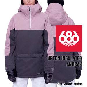 2023-24 686 WOMEN'S UPTON INSULATED ANORAK Charcoal Colorblock VbNXGCgVbNX Nn` Xm[{[hEFA AmbN WPbg fB[X EBY 2024 {Ki