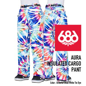 2023-24 686 WOMEN'S AURA INSULATED CARGO PANT Grateful Dead White Tie Dye VbNXGCgVbNX Nn` Xm[{[hEFA J[Spc fB[X EBY 2024 {Ki