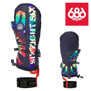 2023-24 686 TEAM MERINO MITT Grateful Dead Black Tie Dye シックスエイトシックス スノーボード スキー グローブ ミット ミトン 手袋 2024 日本正規品