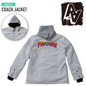 2023-24 AA HARDWEAR CO. COACH JACKET VENTURE White THRASHER Snowboards Wear ダブルエー ハードウエア コーチジャケット スラッシャー ベンチャー ホワイト 白 メンズ スノーボード ウエアー 2024 日本正規品