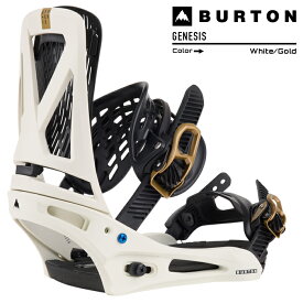 2023-24 BURTON GENESIS Re:Flex White/Gold バートン ジェネシス リフレックス ホワイトゴールド メンズ スノーボード バインディング ビンディング 2024 日本正規品