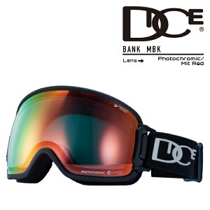 2023-24 DICE BANK PHOTOCHROMIC / MIT RED MBK BK35190 ダイス バンク 調光レンズ ブラック スキー スノーボード ゴーグル 2024 日本正規品 予約商品