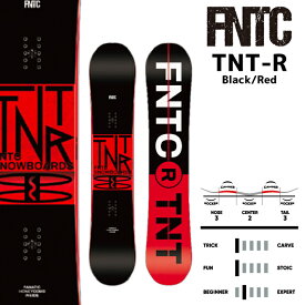 2023-24 FNTC TNT R Black/Red エフエヌティシー ティエヌティ ロッカー グラトリ ブラック 黒 メンズ レディース スノーボード 板 Snowboards 2024 日本正規品