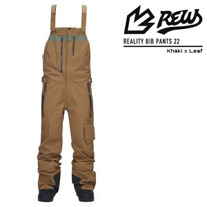 2023-24 REW REALITY BIB PANTS 22 Khaki x Leaf GORE-TEX アールイーダブリュー ゴアテックス メンズ レディース スノーボード ウェアー ビブパンツ 2024 日本正規品