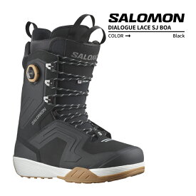 2023-24 SALOMON DIALOGUE LACE SJ BOA Black/Black/White サロモン ダイアログ レース ボア スノーボード ブーツ メンズ 2024 日本正規品
