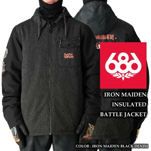 2024-25 686 IRON MAIDEN INSULATED BATTLE JACKET Iron Maiden Black Denim VbNXGCgVbNX Xm[{[h EFA WPbg Y 24-25 2025 {Ki