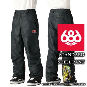 2024-25 686 STANDARD SHELL PANT Iron Maiden Eddies Black シックスエイトシックス スノーボード ウェア パンツ メンズ 24-25 2025 日本正規品